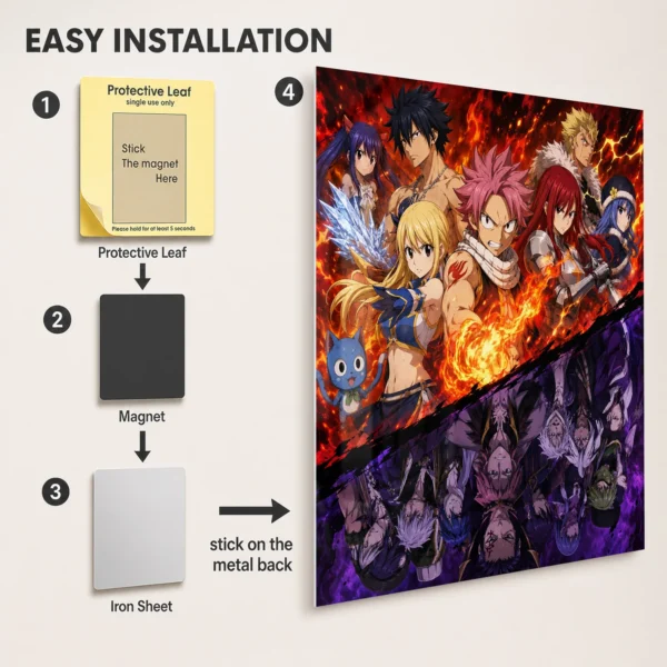 Anime Metal Poster Wall Decor - Fairy - E - Image 2