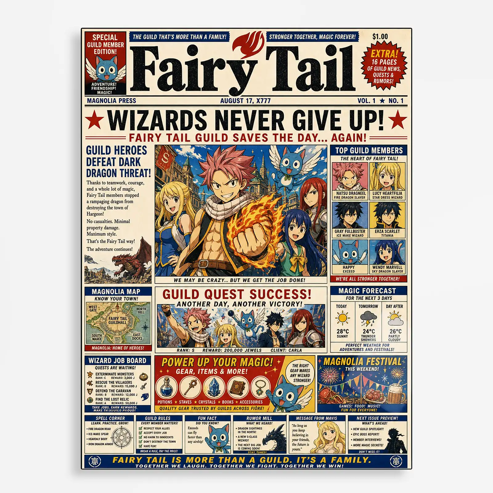 anime metal poster (154) s1 Anime Metal Poster Wall Decor - Fairy - I - Image 1