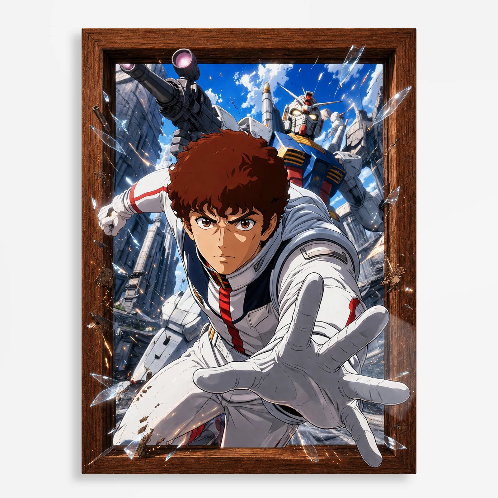 anime metal poster (156) s1 Anime Metal Poster Wall Decor - Mecha War - Image 1