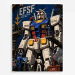 Anime Metal Poster Wall Decor - Mecha War - C