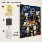 Anime Metal Poster Wall Decor - Mecha War - C - Image 2