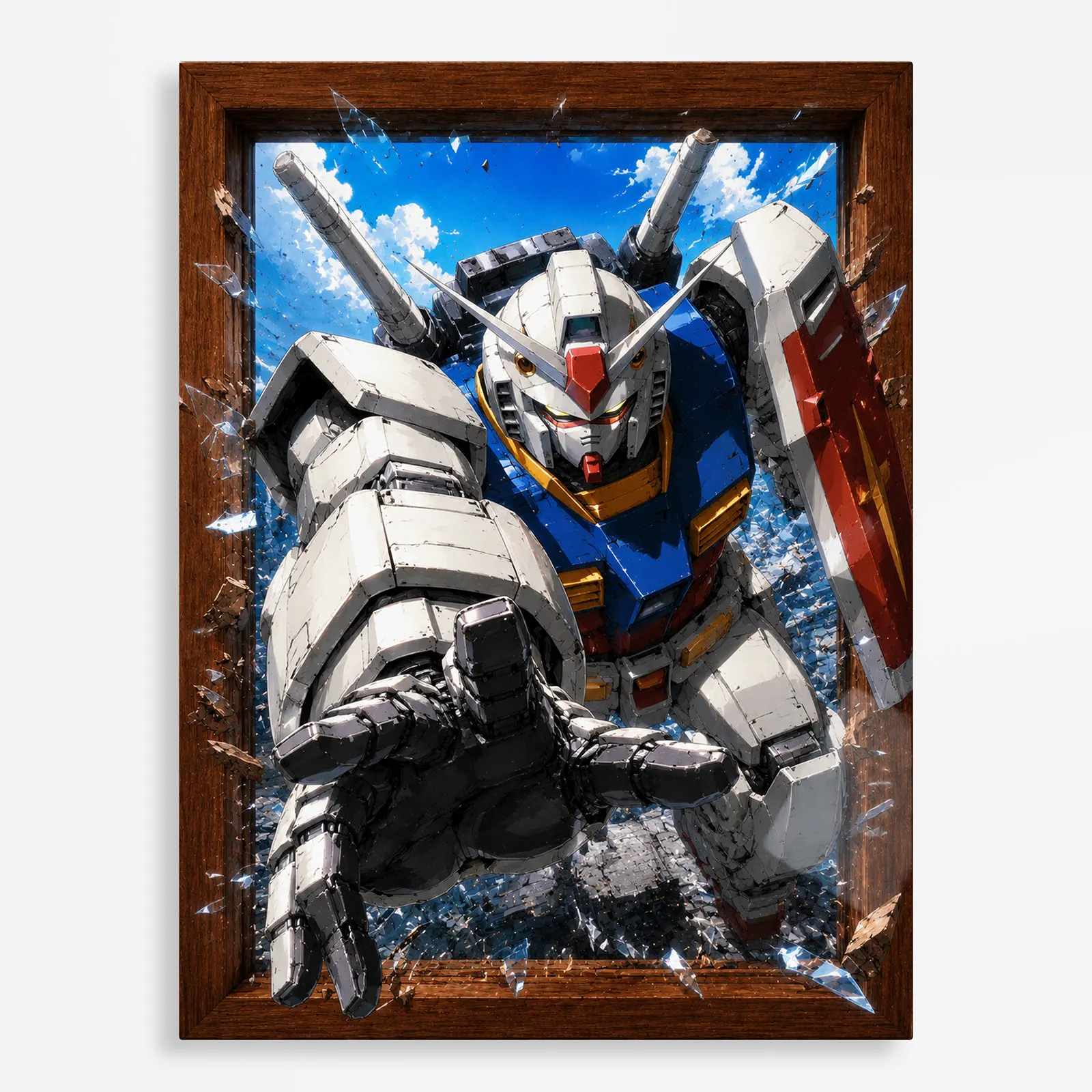 anime metal poster (161) s1 Anime Metal Poster Wall Decor - Mecha War - D - Image 1