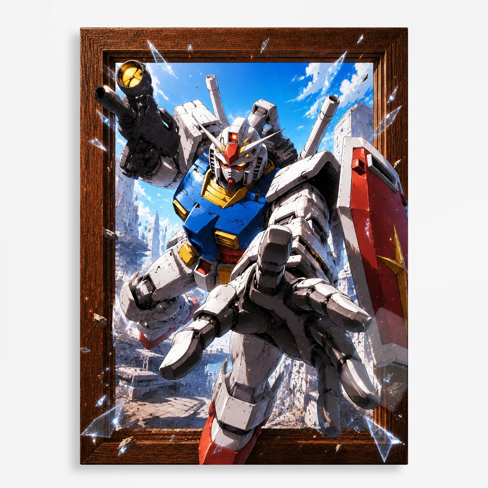 anime metal poster (163) s1 Anime Metal Poster Wall Decor - Mecha War - F - Image 1