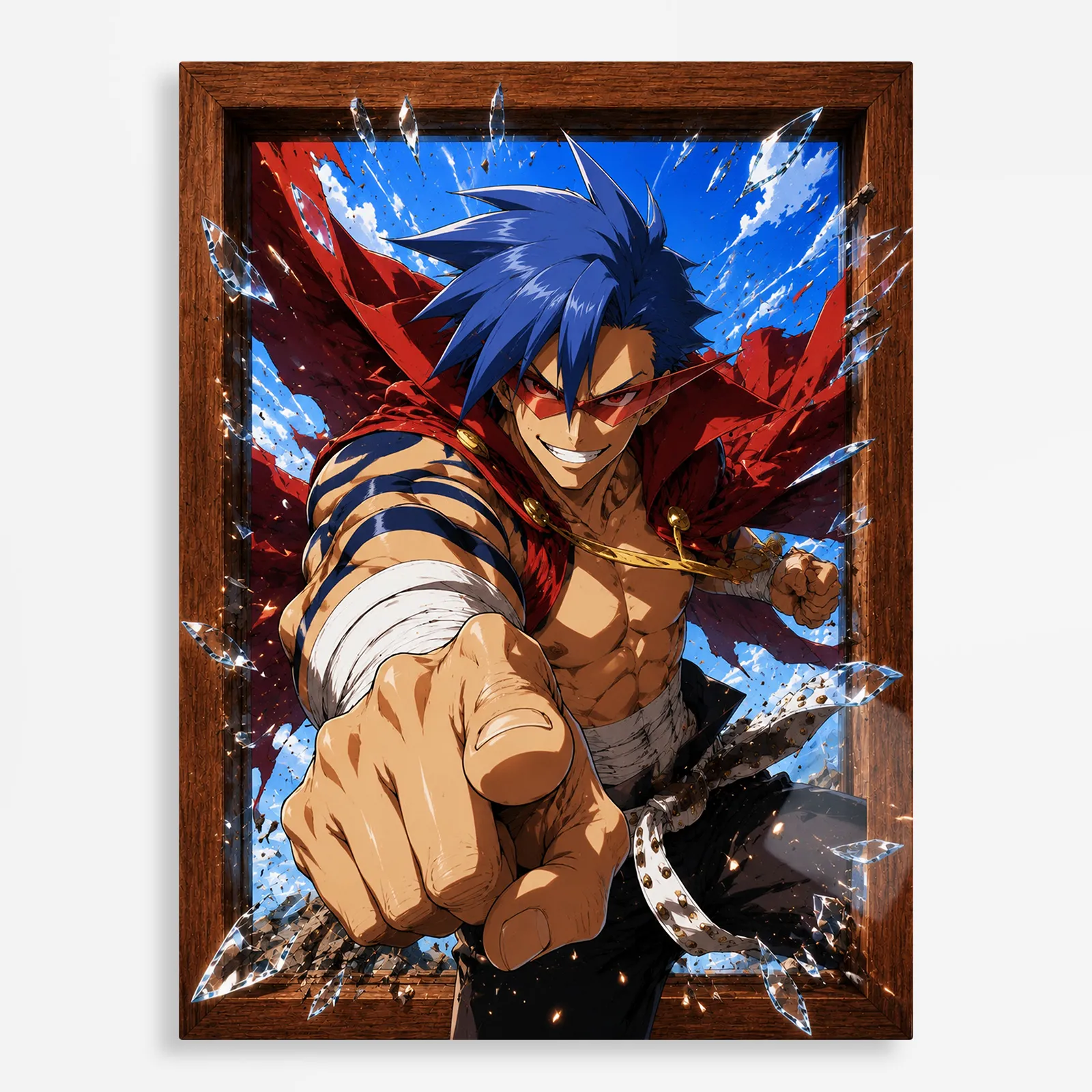 anime metal poster (165) s1 Anime Metal Poster Wall Decor - Gurren - A - Image 1