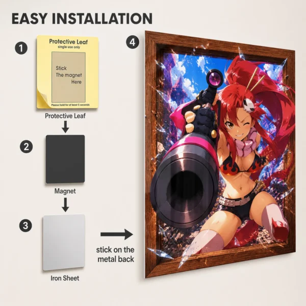 Anime Metal Poster Wall Decor - Gurren - D - Image 2
