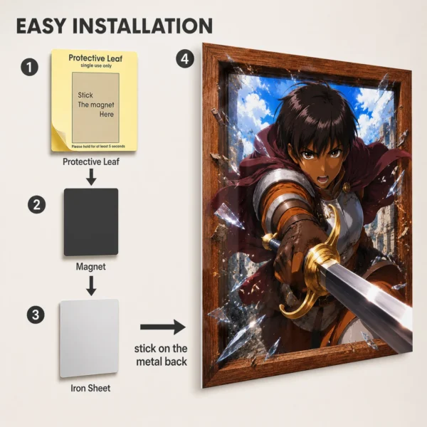 Anime Metal Poster Wall Decor - AOT - E - Image 2