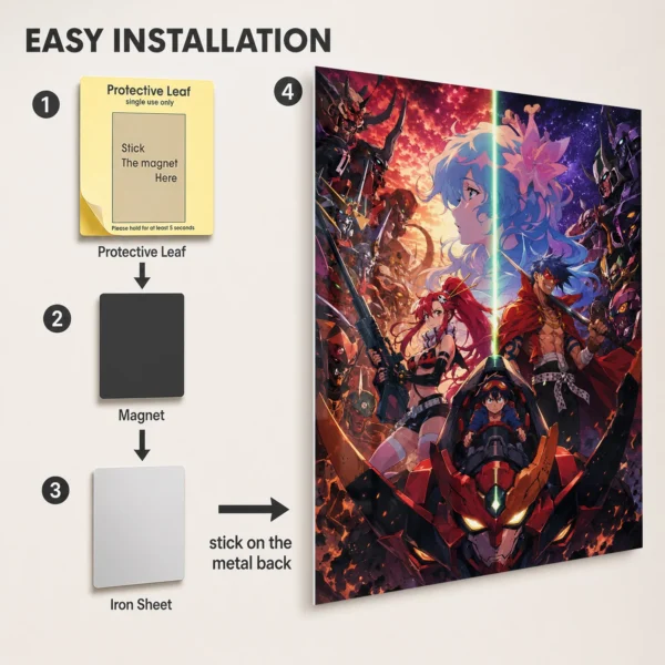 Anime Metal Poster Wall Decor - Gurren - H - Image 2