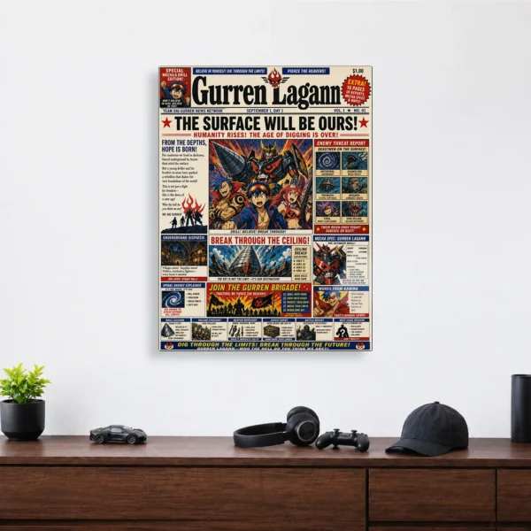 Anime Metal Poster Wall Decor - Gurren - I - Image 4