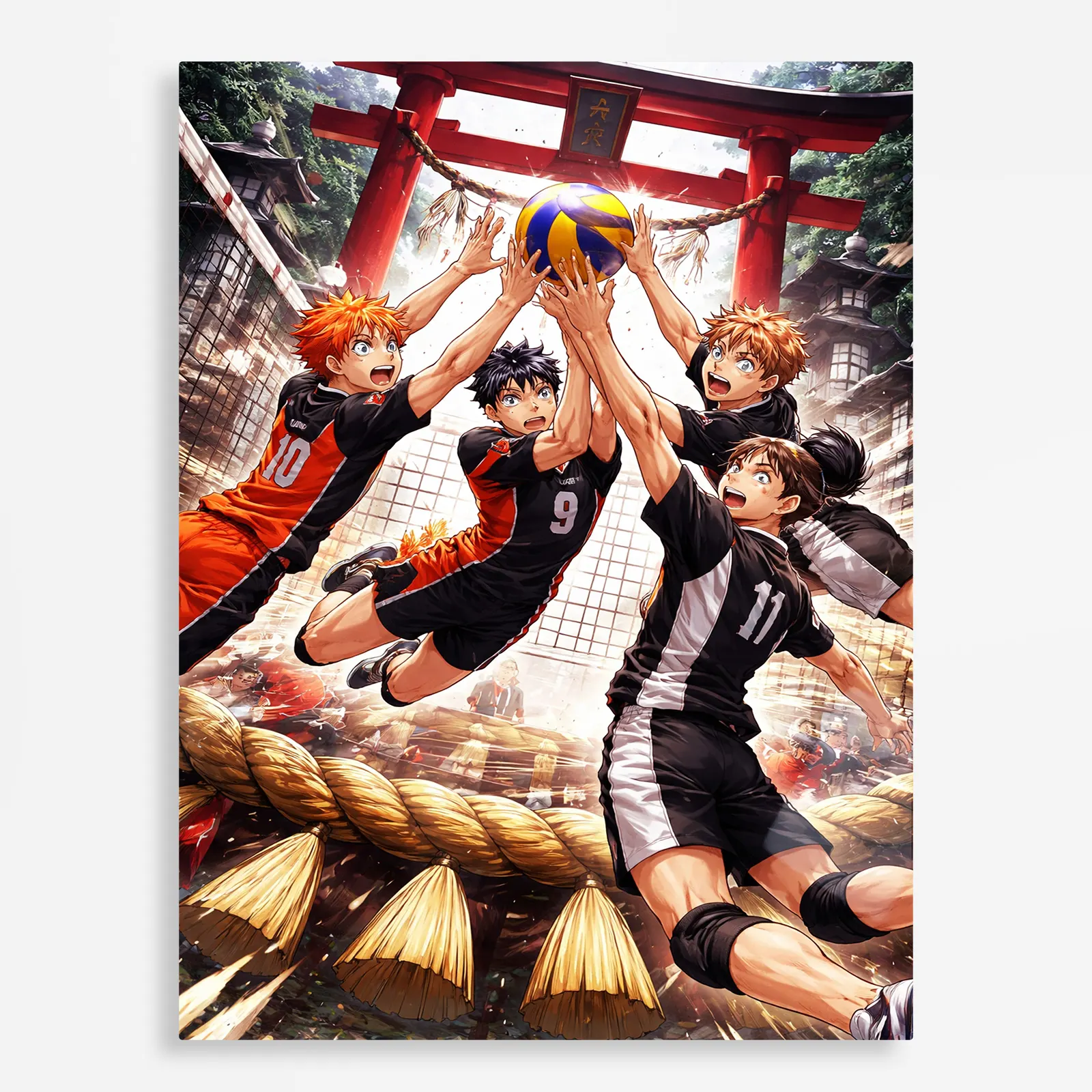 anime metal poster (175) s1 Anime Metal Poster Wall Decor - Volleyball Team - Image 1