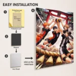 Anime Metal Poster Wall Decor - Volleyball Team - Image 2