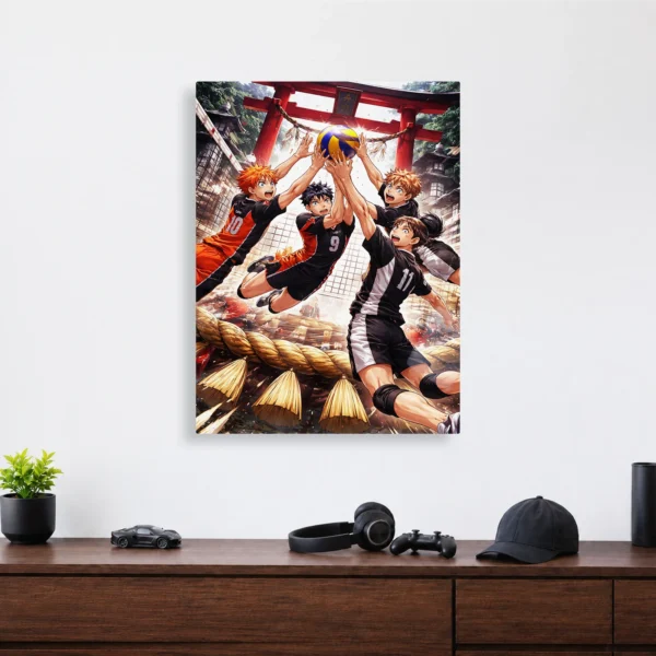 Anime Metal Poster Wall Decor - Volleyball Team - Image 4