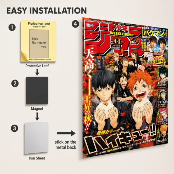 Anime Metal Poster Wall Decor - Volleyball Team - A - Image 2