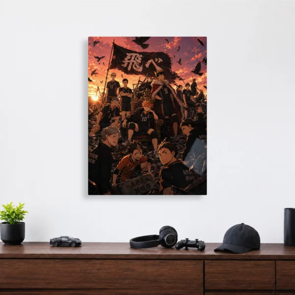 Anime Metal Poster Wall Decor - Volleyball Team - B - Image 4