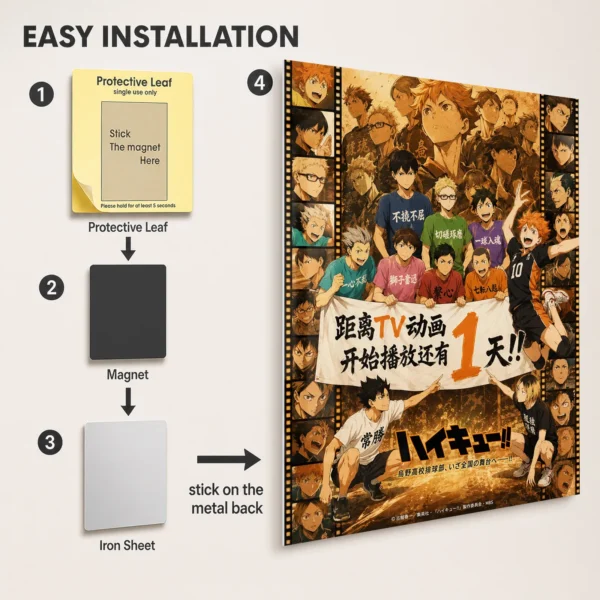 Anime Metal Poster Wall Decor - Volleyball Team - C - Image 2
