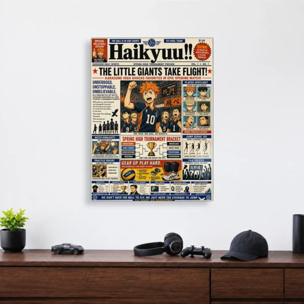 Anime Metal Poster Wall Decor - Volleyball Team - D - Image 4