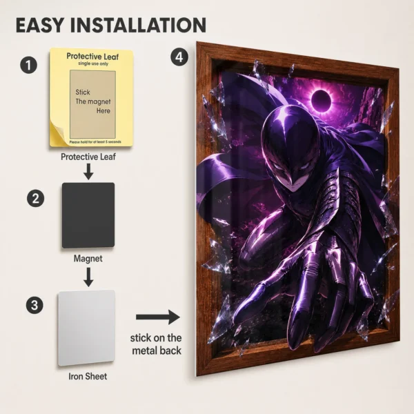 Anime Metal Poster Wall Decor - Dark Fantasy Femto - Image 2