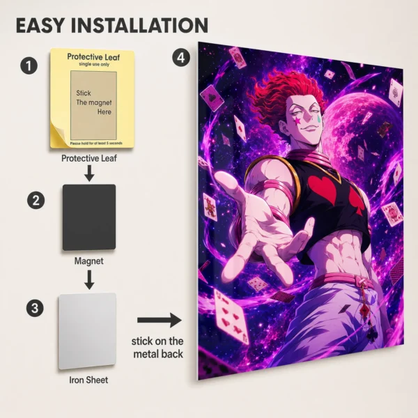 Anime Metal Poster Wall Decor - HXH Hisoka - Image 2