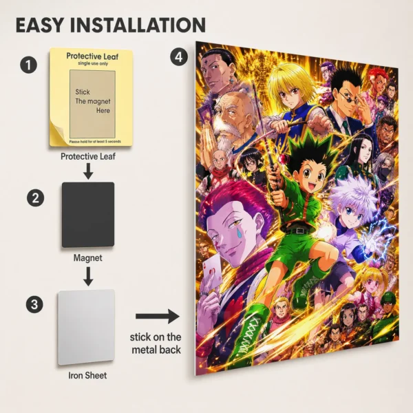 Anime Metal Poster Wall Decor - HXH - A - Image 2