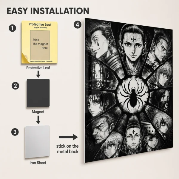 Anime Metal Poster Wall Decor - HXH Phantom Troupe - A - Image 2