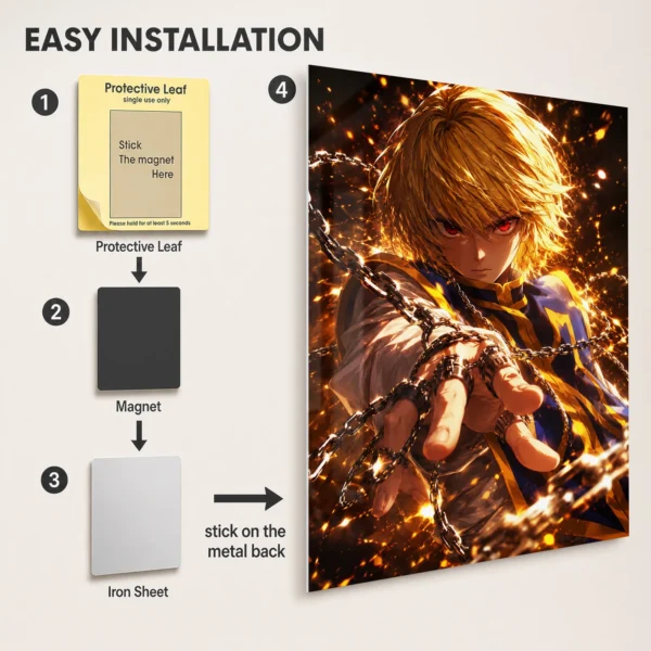 Anime Metal Poster Wall Decor - HXH Kurapika - Image 2