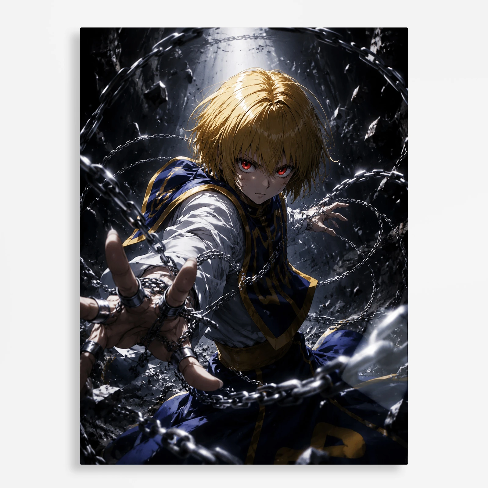 anime metal poster (189) s1 Anime Metal Poster Wall Decor - HXH Kurapika - A - Image 1