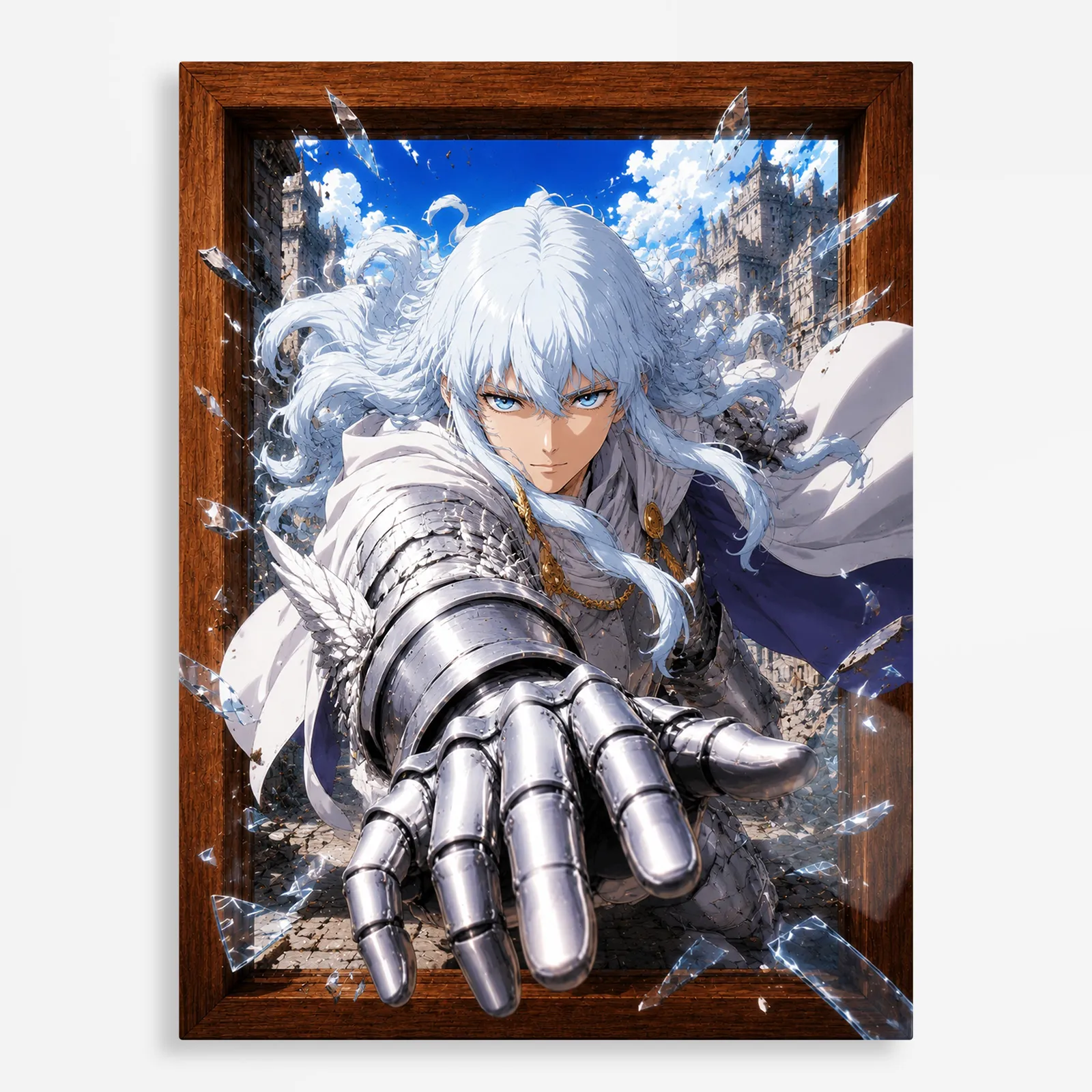 anime metal poster (19) s1 Anime Metal Poster Wall Decor - Dark Fantasy Griffith - Image 1