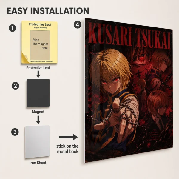 Anime Metal Poster Wall Decor - HXH Kurapika - B - Image 2