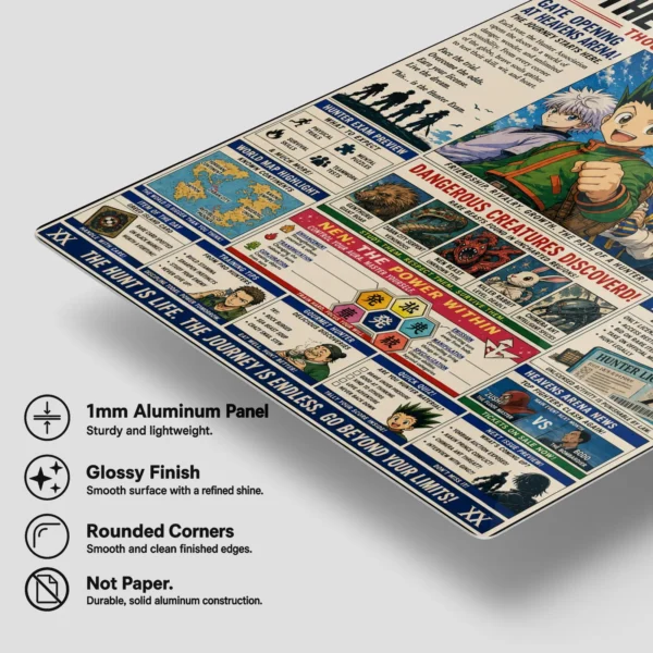 Anime Metal Poster Wall Decor - HXH Newspaper - Image 6