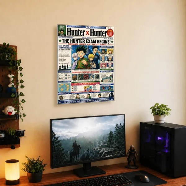 Anime Metal Poster Wall Decor - HXH Newspaper - Image 5