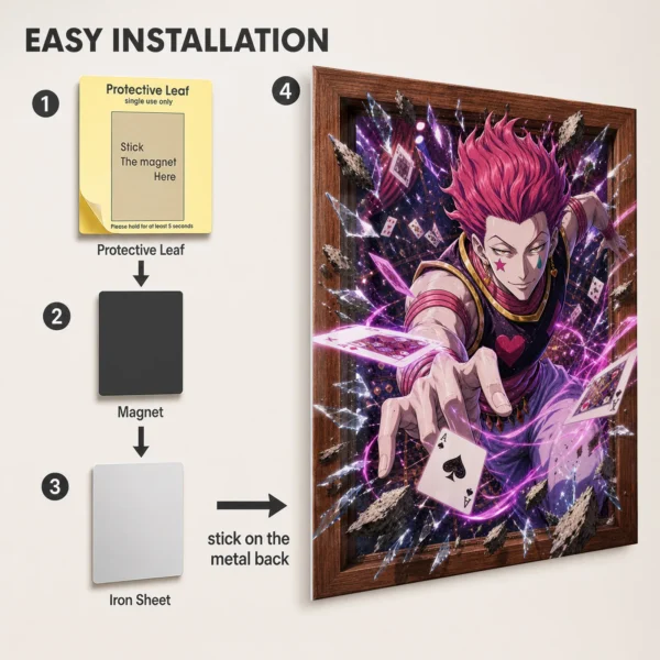 Anime Metal Poster Wall Decor - HXH Hisoka - A - Image 2