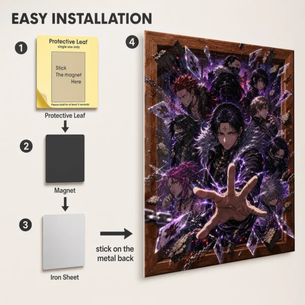 Anime Metal Poster Wall Decor - HXH Phantom Troupe - C - Image 2