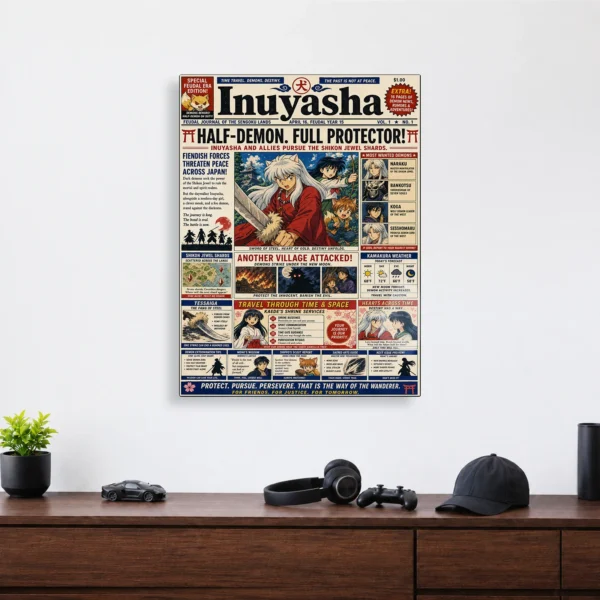 Anime Metal Poster Wall Decor - Yasha - B - Image 4