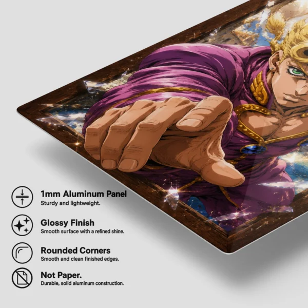 Anime Metal Poster Wall Decor - JJBA - Giorno Giovanna - Image 6