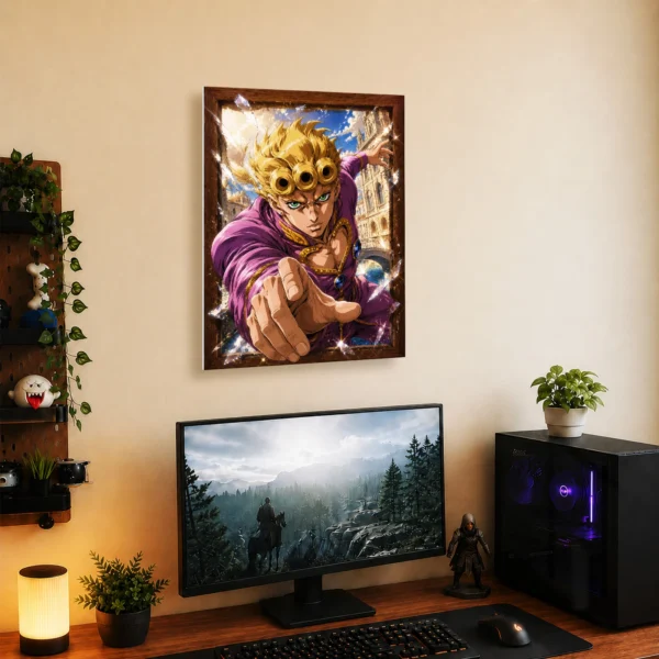 Anime Metal Poster Wall Decor - JJBA - Giorno Giovanna - Image 5