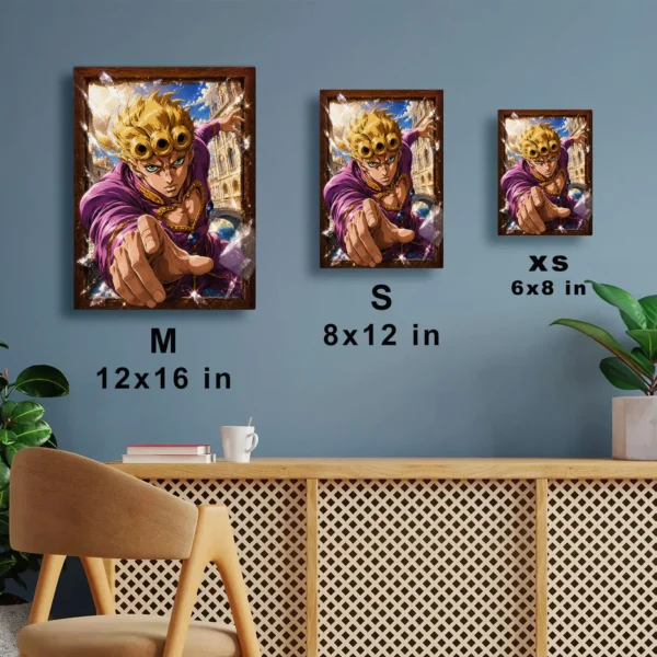 Anime Metal Poster Wall Decor - JJBA - Giorno Giovanna - Image 7