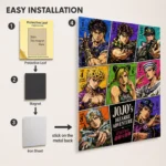 Anime Metal Poster Wall Decor - JJBA - JoJo Protagonists - Image 2