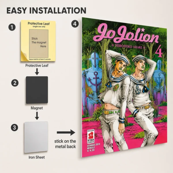 Anime Metal Poster Wall Decor - JJBA - Josuke Higashikata - Image 2