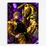 Anime Metal Poster Wall Decor - JJBA - DIO & The World