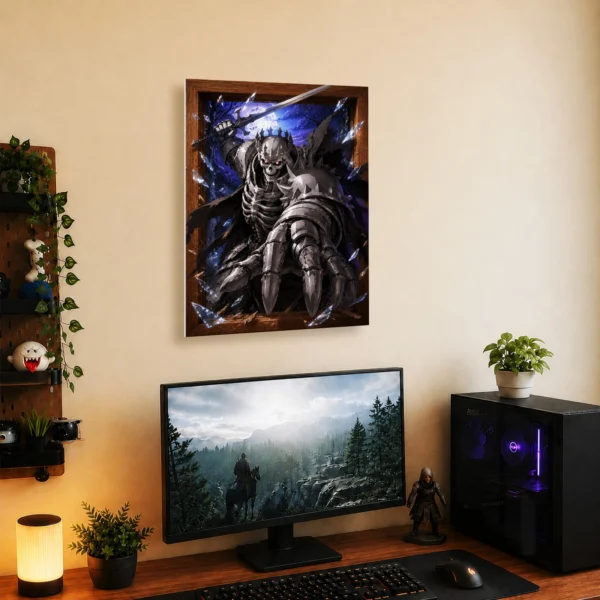 Anime Metal Poster Wall Decor - Dark Fantasy Skull Knight - Image 5
