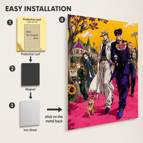 Anime Metal Poster Wall Decor - JJBA - A - Image 2