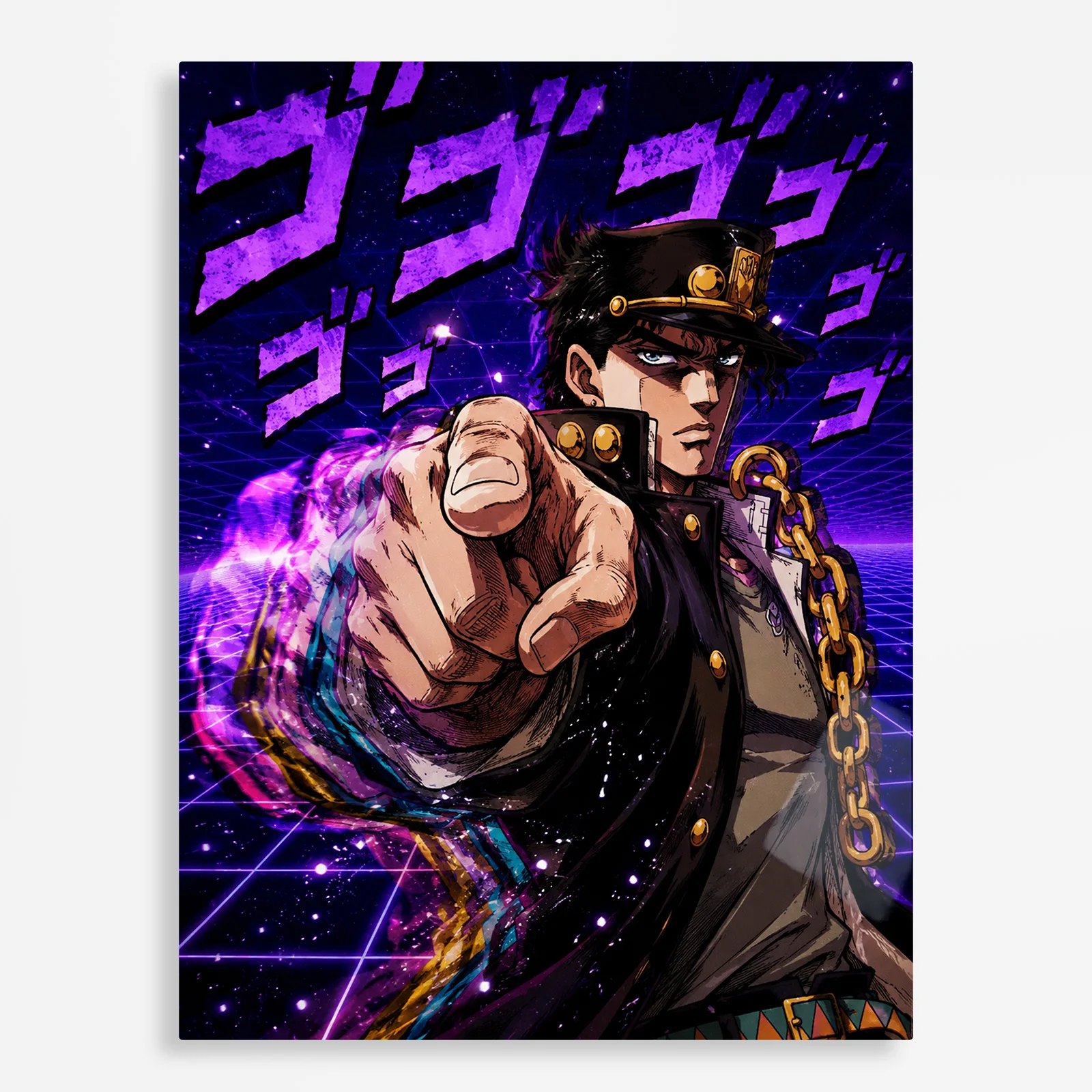 anime metal poster (212) s1 Anime Metal Poster Wall Decor - JJBA - Jotaro Kujo - Image 1