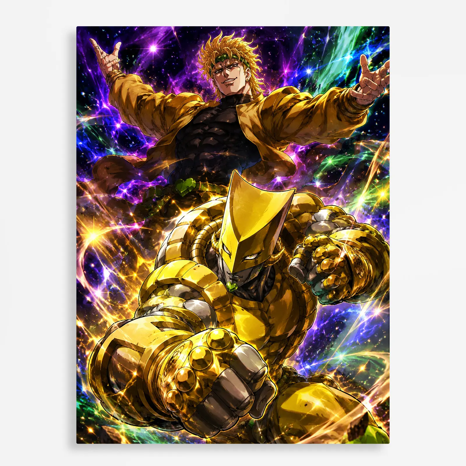 anime metal poster (216) s1 Anime Metal Poster Wall Decor - JJBA - DIO & The World - B - Image 1