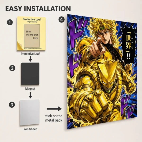 Anime Metal Poster Wall Decor - JJBA - DIO - Image 2