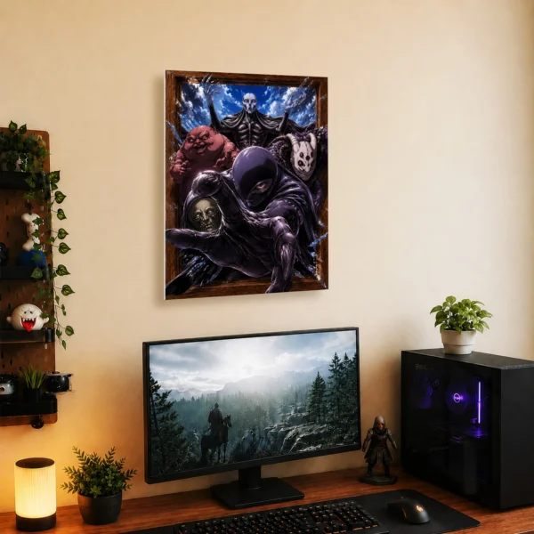 Anime Metal Poster Wall Decor - Dark Fantasy The God Hand - Image 5