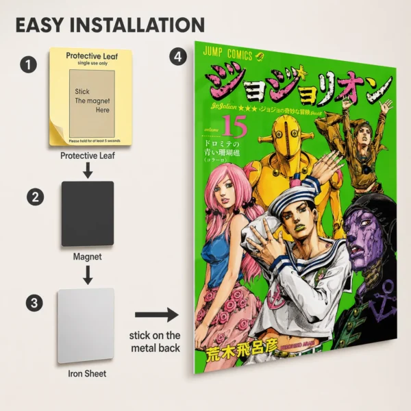 Anime Metal Poster Wall Decor - JJBA - C - Image 2