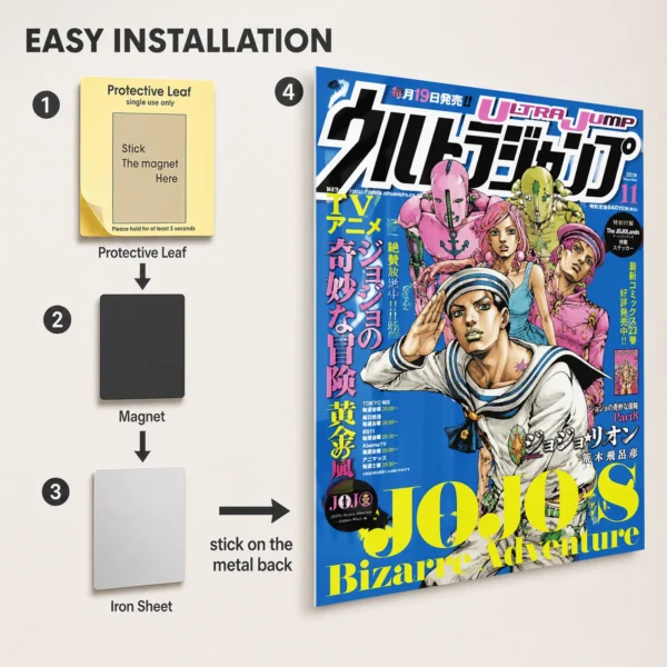 Anime Metal Poster Wall Decor - JJBA - D - Image 2