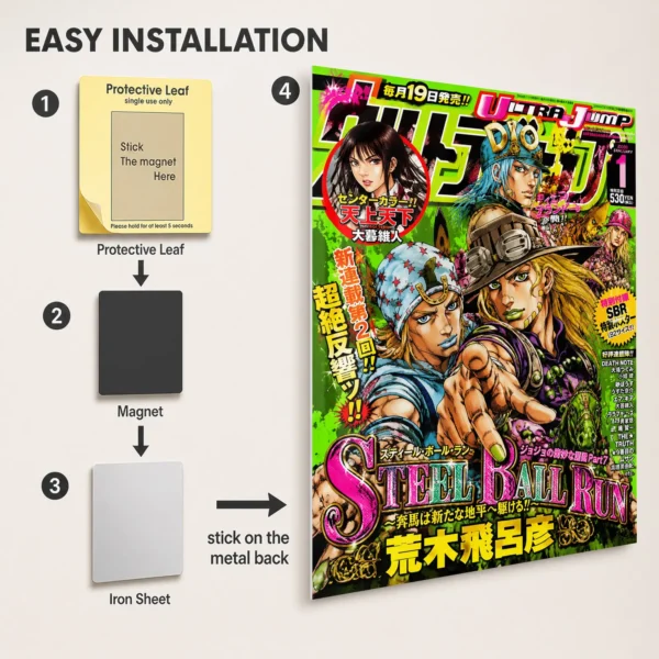 Anime Metal Poster Wall Decor - JJBA - F - Image 2