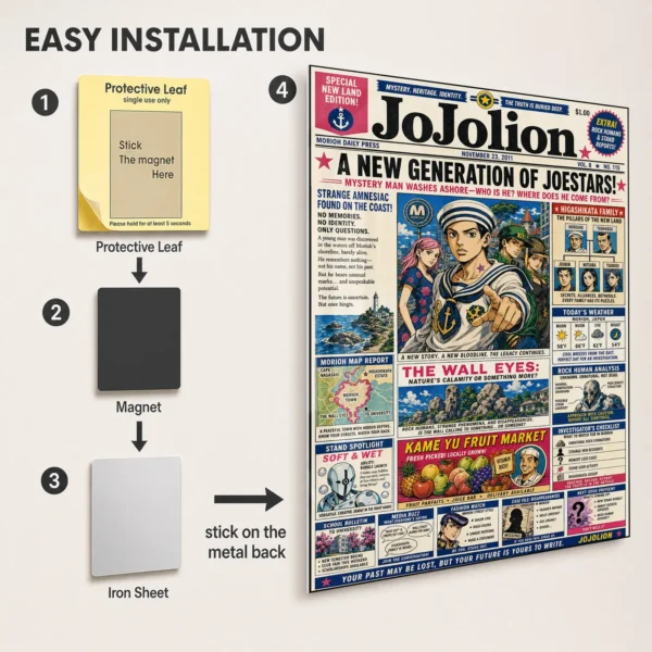 Anime Metal Poster Wall Decor - JJBA - JoJolion - A - Image 2