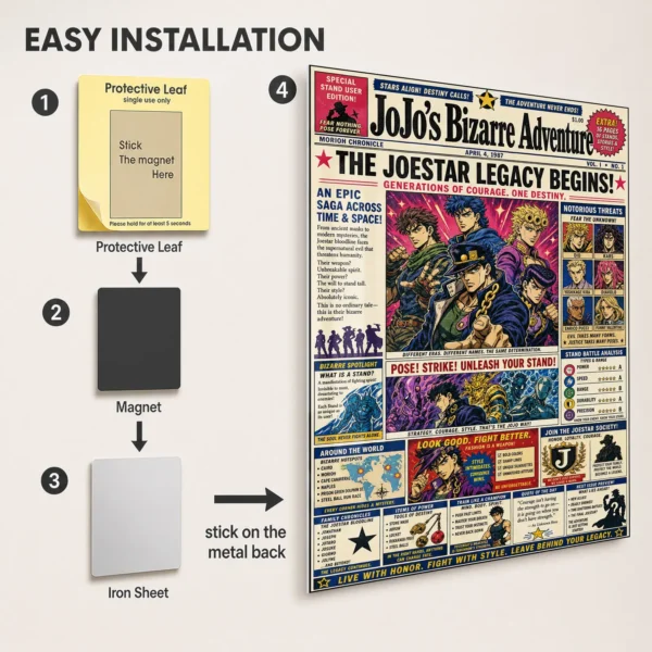 Anime Metal Poster Wall Decor - JJBA - G - Image 2