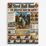 Anime Metal Poster Wall Decor - JJBA - Steel Ball Run Racers